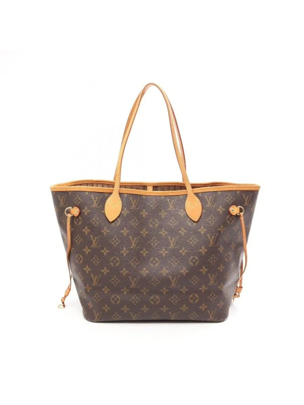Louis Vuitton Tote Neverfull MM Monogram Canvas Leather